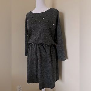 LOFT Embellished Knit Dress Sz M